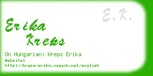 erika kreps business card